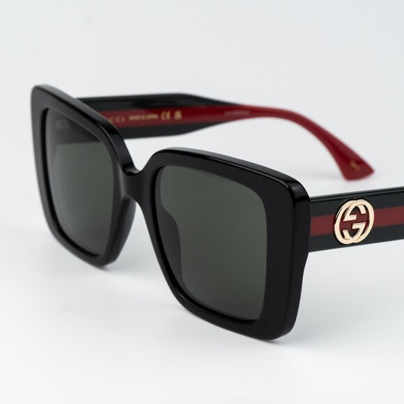 Gucci Women Sunglasses Black Grey Square GG1861S 001 NEW AUTHENTIC - Picture 4 of 12